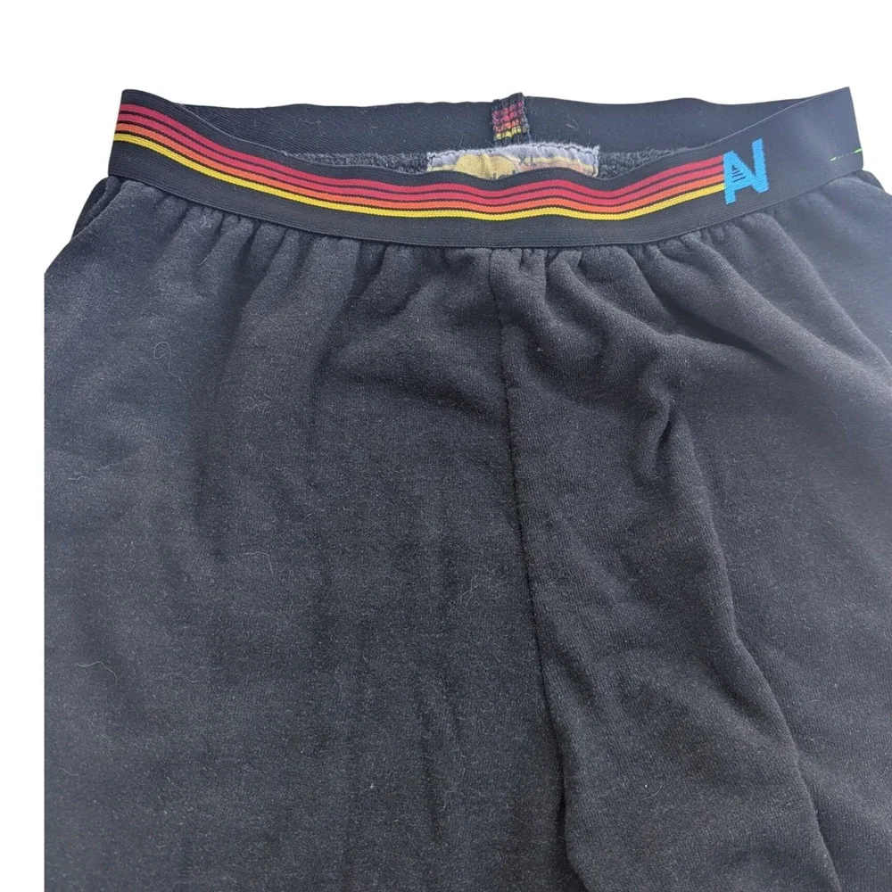 Aviator Nation Black Rainbow Striped Waistband Sweatpants Joggers XL USA Made - Picture 10 of 11